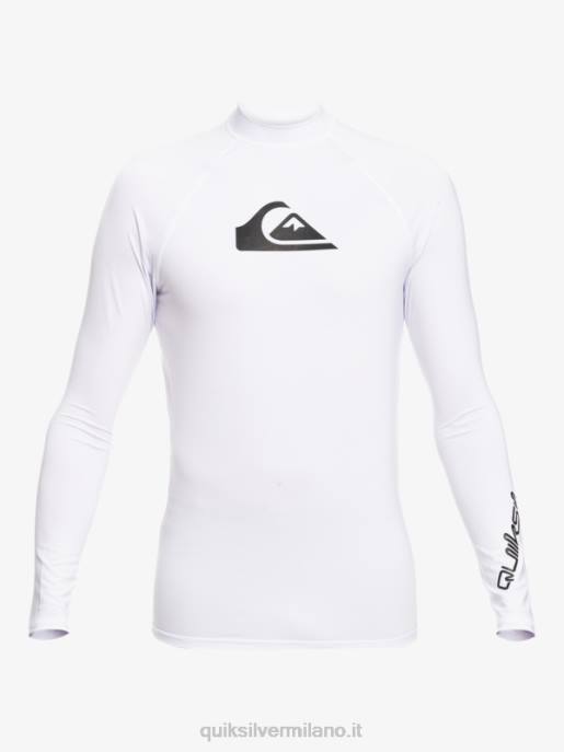 esso Quiksilver ragazzi 8-16 all time ls youth l/sl surf tee bianco HTZR2098
