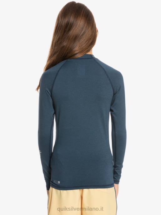 esso Quiksilver ragazzi 8-16 all time ls youth l/sl surf tee giacca blu navy melange HTZR2099