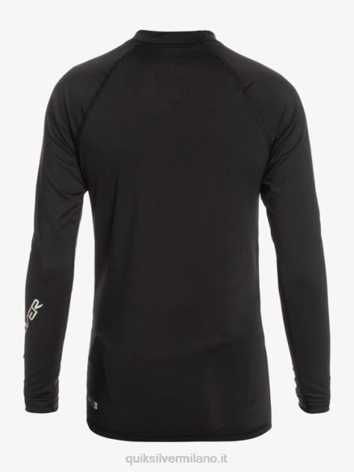 esso Quiksilver ragazzi 8-16 all time ls youth l/sl surf tee nero HTZR2097