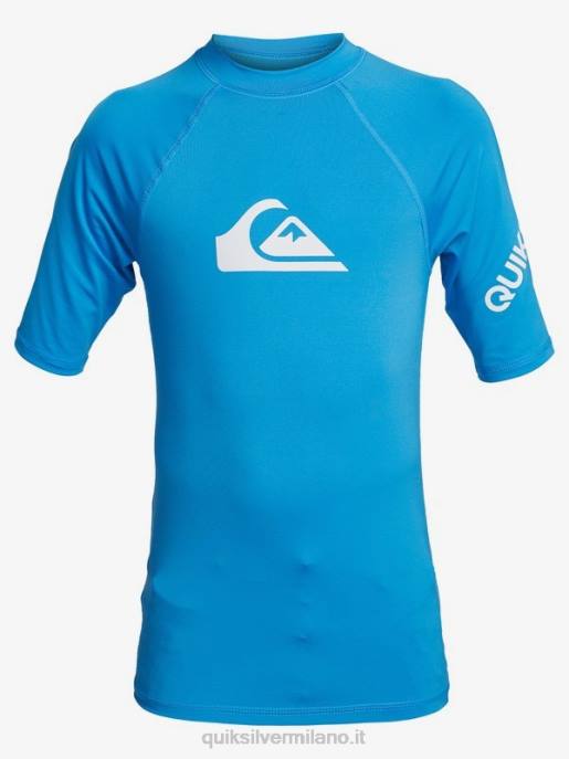 esso Quiksilver ragazzi 8-16 all time manica corta upf 50 rashguard allegro HTZR2244