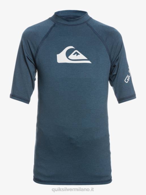 esso Quiksilver ragazzi 8-16 all time ss junior s/sl surf tee giacca blu navy melange HTZR2061