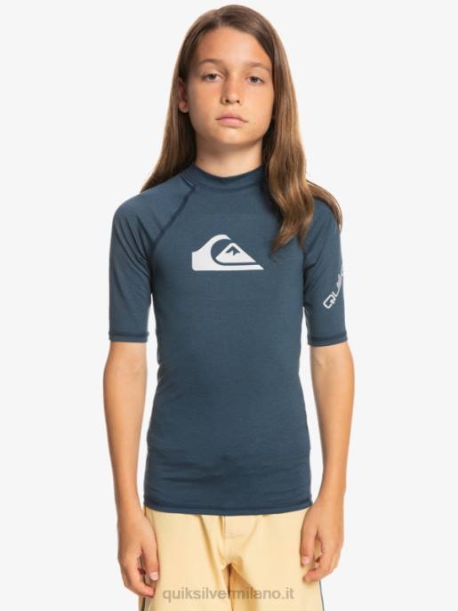 esso Quiksilver ragazzi 8-16 all time ss junior s/sl surf tee giacca blu navy melange HTZR2061