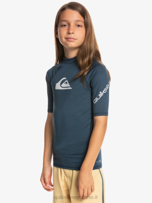 esso Quiksilver ragazzi 8-16 all time ss junior s/sl surf tee giacca blu navy melange HTZR2061