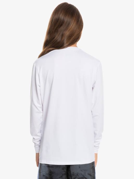esso Quiksilver ragazzi 8-16 maglietta da surf da bambino l/sl solid stripes ls bianco HTZR2118