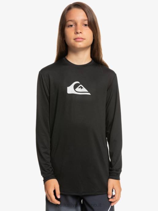 esso Quiksilver ragazzi 8-16 maglietta da surf da bambino l/sl solid stripes ls nero HTZR2117