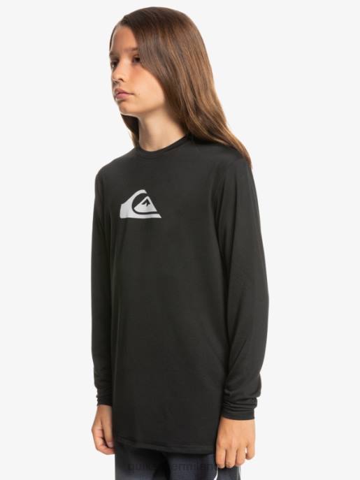 esso Quiksilver ragazzi 8-16 maglietta da surf da bambino l/sl solid stripes ls nero HTZR2117