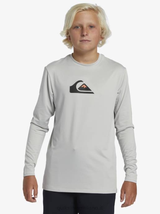 esso Quiksilver ragazzi 8-16 maglietta da surf da bambino l/sl solid stripes ls viola grigio HTZR2119