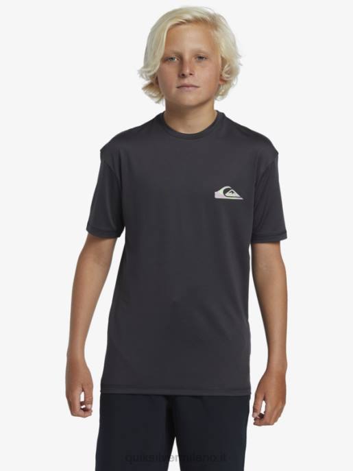 esso Quiksilver ragazzi 8-16 mix session upf 50 maglietta da surf a manica corta asfalto HTZR2012