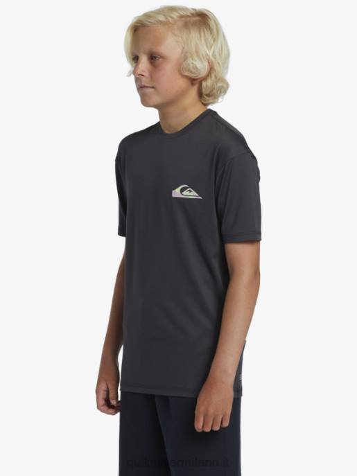 esso Quiksilver ragazzi 8-16 mix session upf 50 maglietta da surf a manica corta asfalto HTZR2012