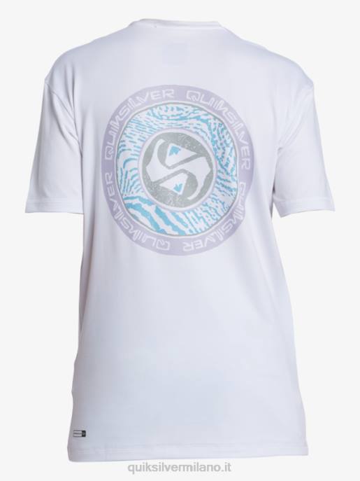 esso Quiksilver ragazzi 8-16 mix session upf 50 maglietta da surf a manica corta bianco come la neve HTZR2014