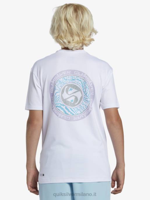 esso Quiksilver ragazzi 8-16 mix session upf 50 maglietta da surf a manica corta bianco come la neve HTZR2014