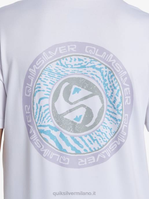 esso Quiksilver ragazzi 8-16 mix session upf 50 maglietta da surf a manica corta bianco come la neve HTZR2014