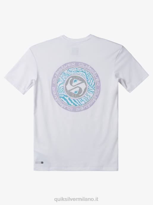 esso Quiksilver ragazzi 8-16 mix session upf 50 maglietta da surf a manica corta bianco come la neve HTZR2014