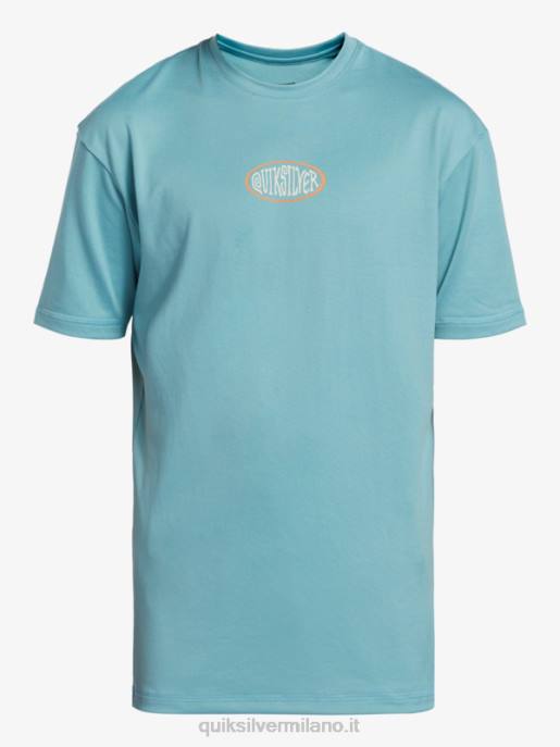 esso Quiksilver ragazzi 8-16 mix session upf 50 maglietta da surf a manica corta cammeo blu HTZR2013