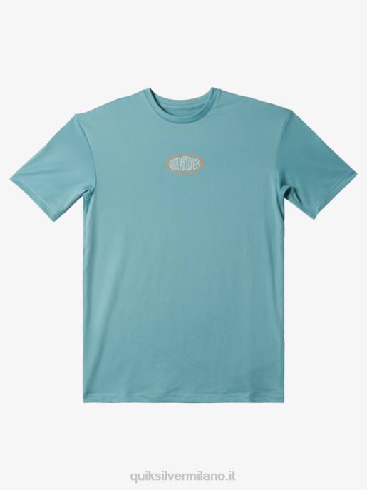 esso Quiksilver ragazzi 8-16 mix session upf 50 maglietta da surf a manica corta cammeo blu HTZR2013