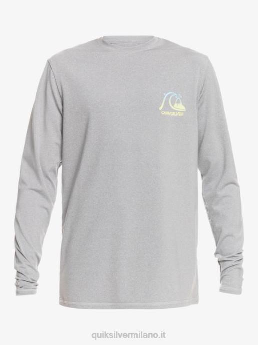 esso Quiksilver ragazzi 8-16 t-shirt da surf UPF 50 manica lunga Heritage Heather erica nevischio HTZR2261