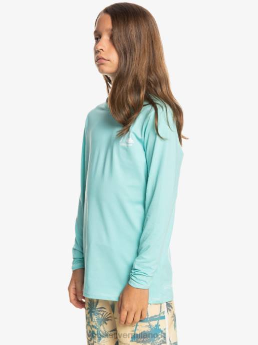 esso Quiksilver ragazzi 8-16 t-shirt da surf upf 50 manica lunga melange patrimonio angelo blu erica HTZR2199