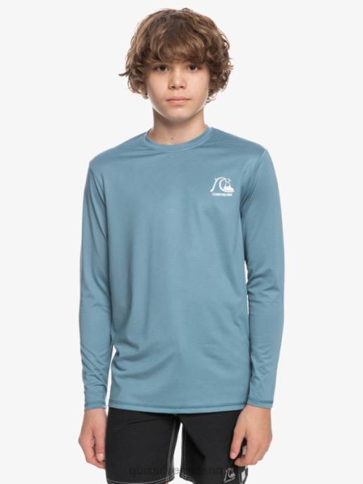 esso Quiksilver ragazzi 8-16 t-shirt da surf upf 50 manica lunga melange patrimonio erica blu provinciale HTZR2201