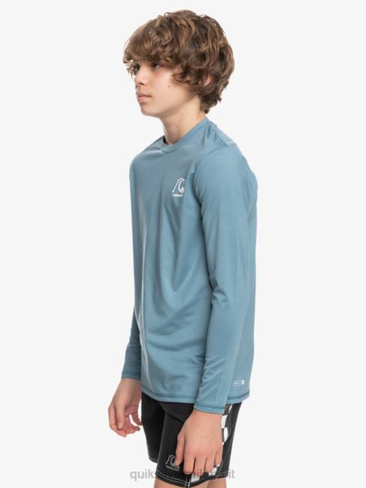 esso Quiksilver ragazzi 8-16 t-shirt da surf upf 50 manica lunga melange patrimonio erica blu provinciale HTZR2201