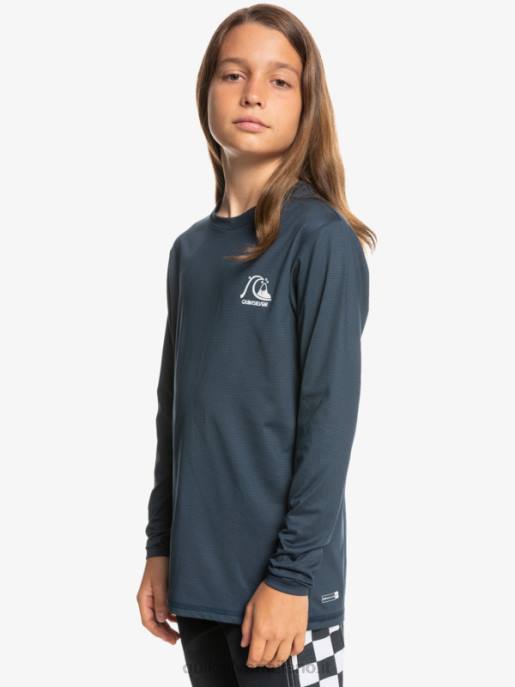 esso Quiksilver ragazzi 8-16 t-shirt da surf upf 50 manica lunga melange patrimonio erica marina di mezzanotte HTZR2200