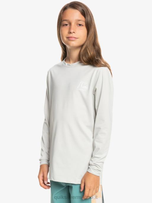 esso Quiksilver ragazzi 8-16 t-shirt da surf upf 50 manica lunga melange patrimonio erica viola grigia HTZR2198