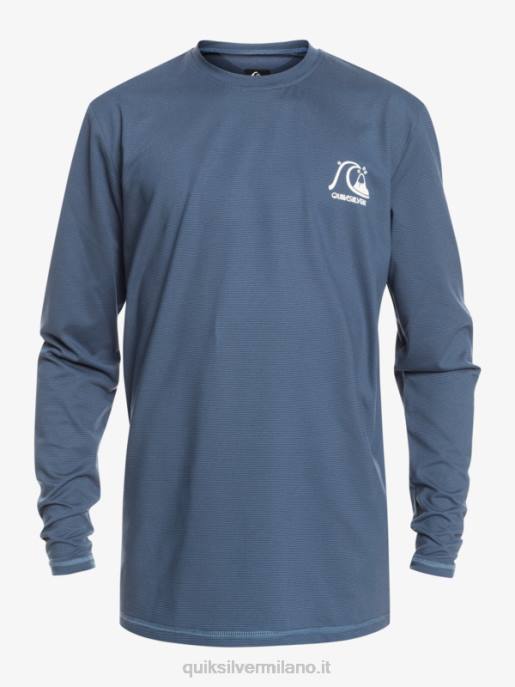 esso Quiksilver ragazzi 8-16 t-shirt da surf upf 50 manica lunga melange patrimonio insegne blu erica HTZR2203