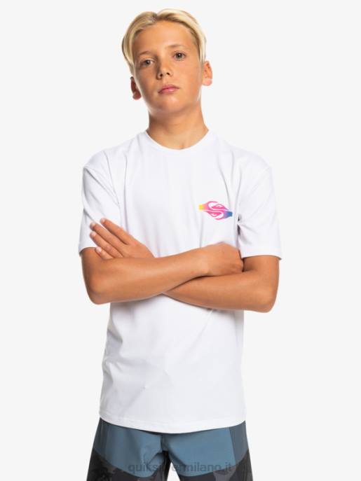 esso Quiksilver ragazzi Maglietta da surf 8-16 radical upf 50 bianco HTZR2010