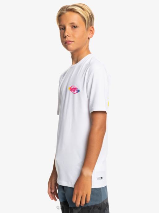 esso Quiksilver ragazzi Maglietta da surf 8-16 radical upf 50 bianco HTZR2010