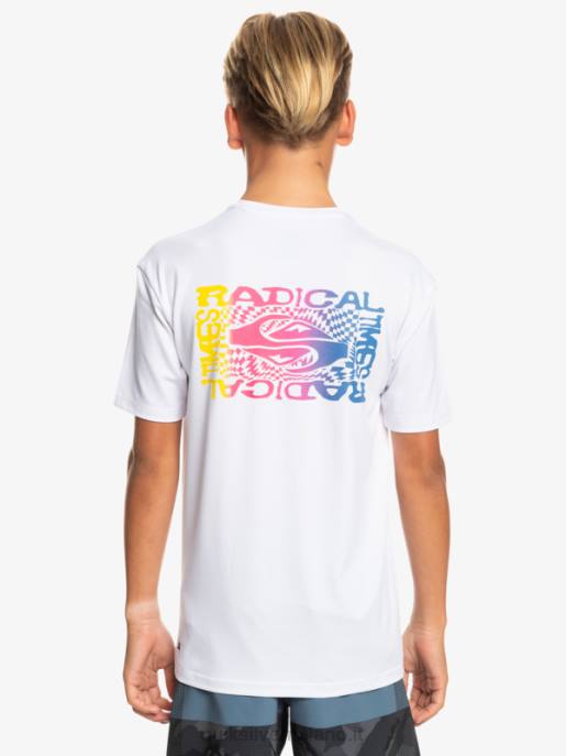 esso Quiksilver ragazzi Maglietta da surf 8-16 radical upf 50 bianco HTZR2010