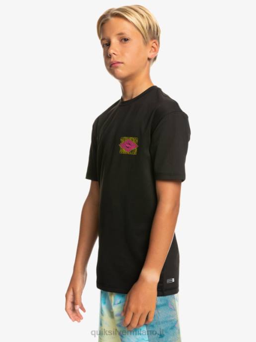 esso Quiksilver ragazzi Maglietta da surf 8-16 radical upf 50 nero HTZR2011