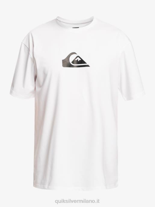 esso Quiksilver ragazzi T-shirt da surf upf 50 manica corta tinta unita 8-16 bianco HTZR2132