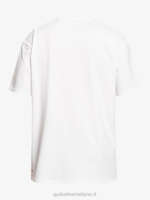 esso Quiksilver ragazzi T-shirt da surf upf 50 manica corta tinta unita 8-16 bianco HTZR2132