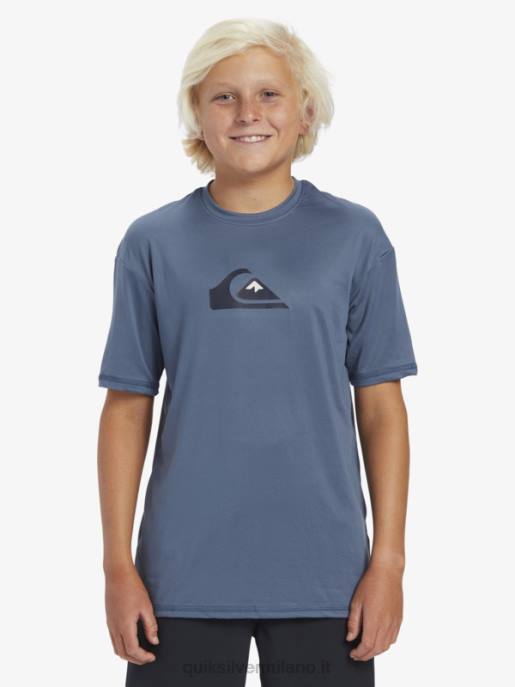 esso Quiksilver ragazzi T-shirt da surf upf 50 manica corta tinta unita 8-16 mare di Bering HTZR2136