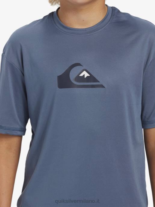 esso Quiksilver ragazzi T-shirt da surf upf 50 manica corta tinta unita 8-16 mare di Bering HTZR2136