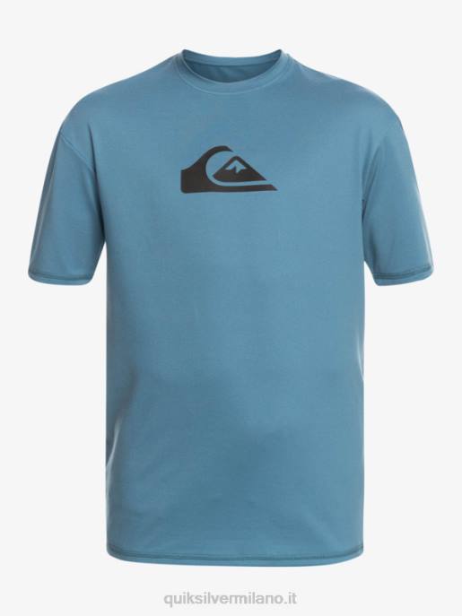 esso Quiksilver ragazzi T-shirt da surf upf 50 manica corta tinta unita 8-16 provenzale HTZR2138