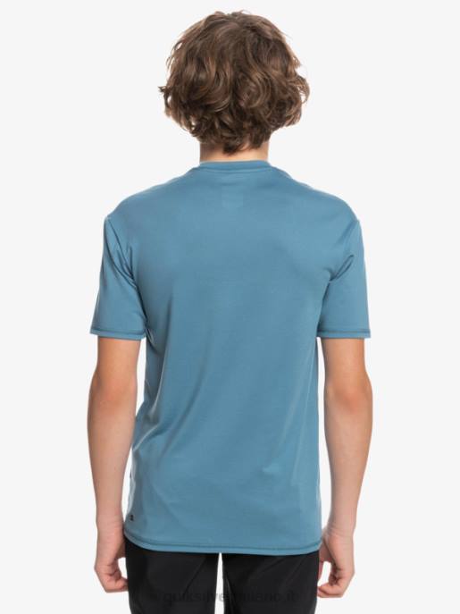 esso Quiksilver ragazzi T-shirt da surf upf 50 manica corta tinta unita 8-16 provenzale HTZR2138