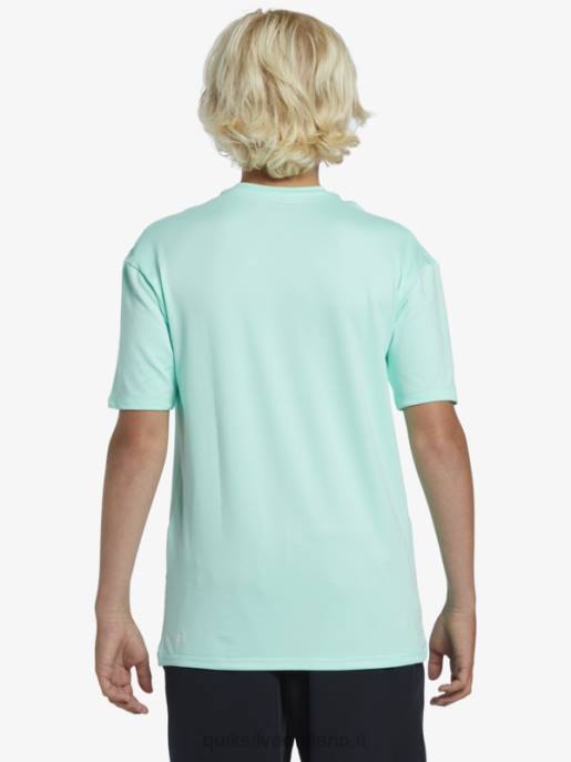 esso Quiksilver ragazzi T-shirt da surf upf 50 manica corta tinta unita 8-16 vetro da spiaggia HTZR2137
