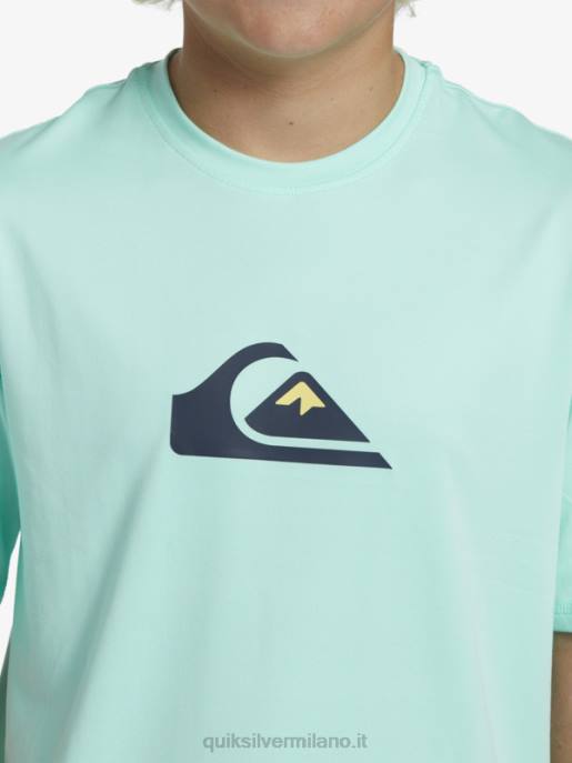 esso Quiksilver ragazzi T-shirt da surf upf 50 manica corta tinta unita 8-16 vetro da spiaggia HTZR2137