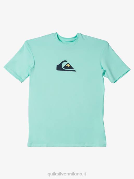 esso Quiksilver ragazzi T-shirt da surf upf 50 manica corta tinta unita 8-16 vetro da spiaggia HTZR2137