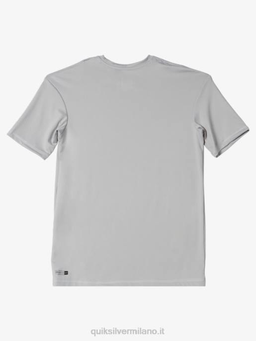 esso Quiksilver ragazzi T-shirt da surf upf 50 manica corta tinta unita 8-16 viola grigio HTZR2135