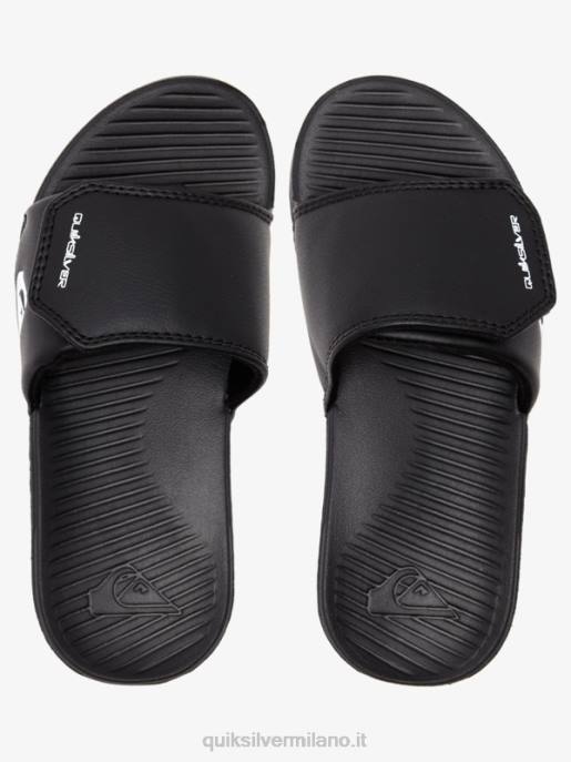 esso Quiksilver ragazzi 8-16 cursori di regolazione della costa luminosa nero bianco HTZR2185