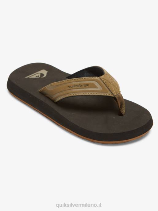 esso Quiksilver ragazzi 8-16 sandali con anima a chiave inglese abbronzatura 1 HTZR2182
