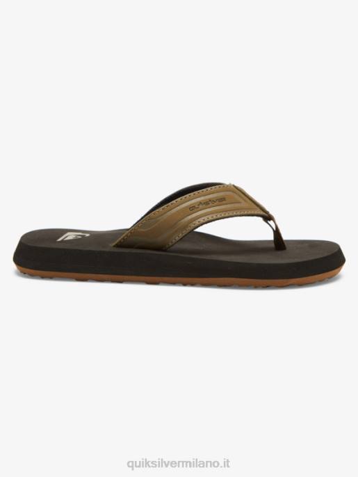 esso Quiksilver ragazzi 8-16 sandali con anima a chiave inglese abbronzatura 1 HTZR2182
