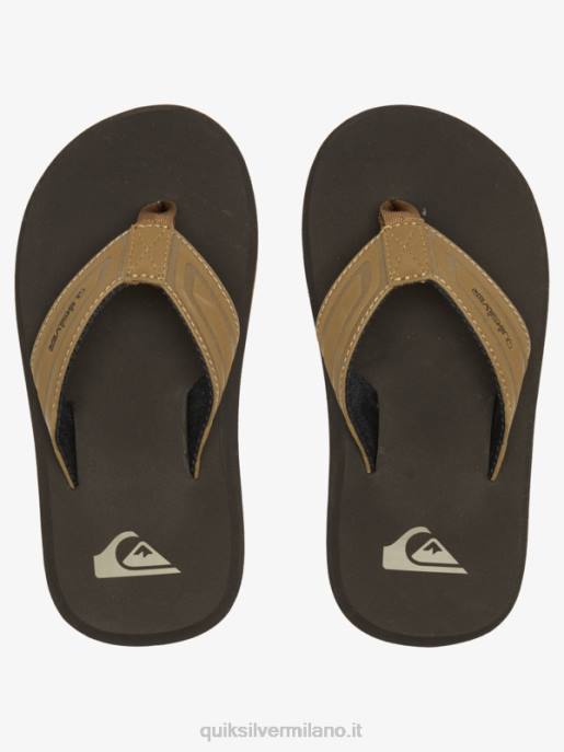 esso Quiksilver ragazzi 8-16 sandali con anima a chiave inglese abbronzatura 1 HTZR2182
