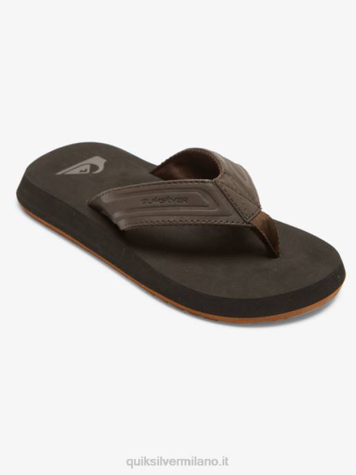 esso Quiksilver ragazzi 8-16 sandali con anima a chiave inglese marrone 1 HTZR2183