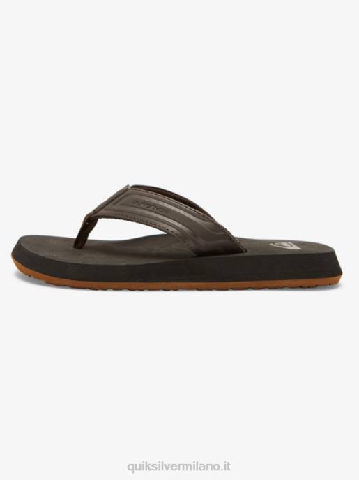 esso Quiksilver ragazzi 8-16 sandali con anima a chiave inglese marrone 1 HTZR2183
