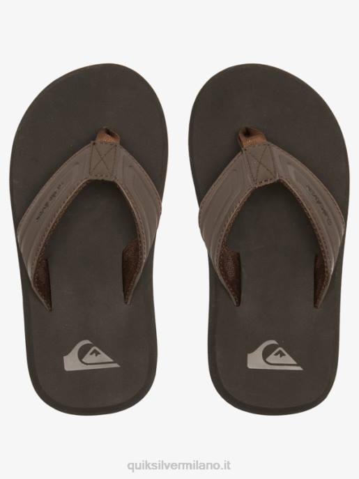 esso Quiksilver ragazzi 8-16 sandali con anima a chiave inglese marrone 1 HTZR2183