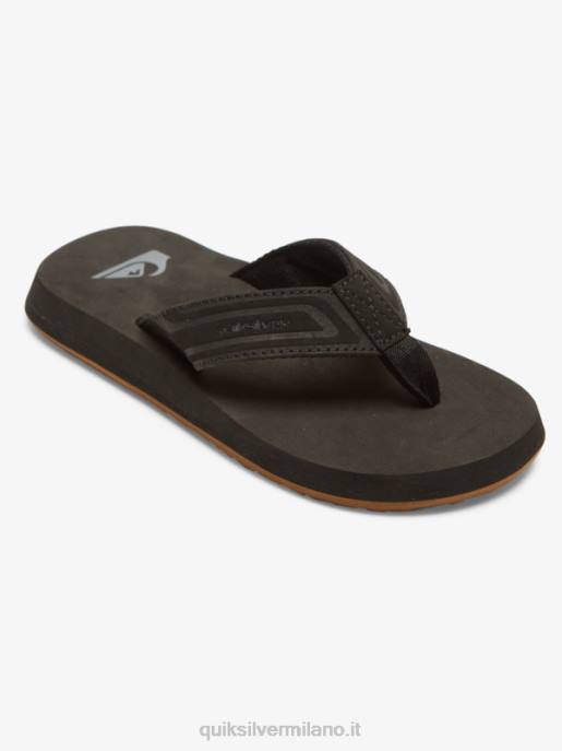 esso Quiksilver ragazzi 8-16 sandali con anima a chiave inglese nero HTZR2181
