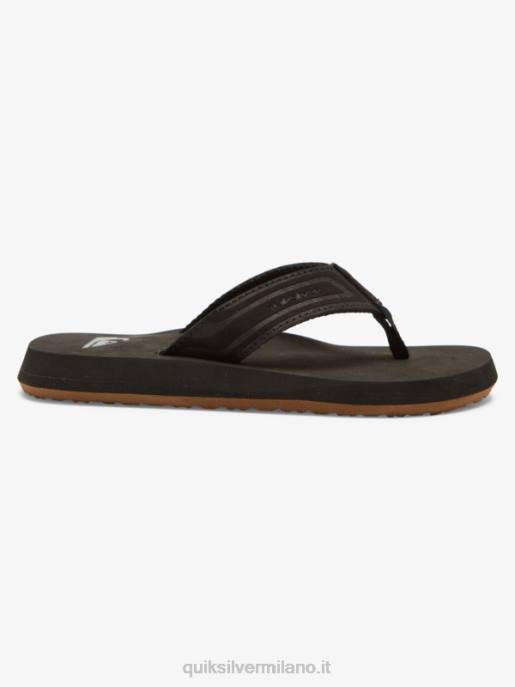 esso Quiksilver ragazzi 8-16 sandali con anima a chiave inglese nero HTZR2181