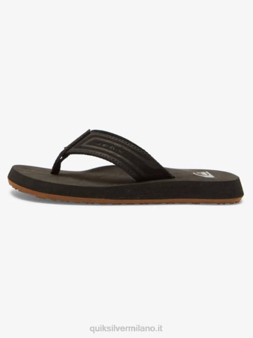 esso Quiksilver ragazzi 8-16 sandali con anima a chiave inglese nero HTZR2181